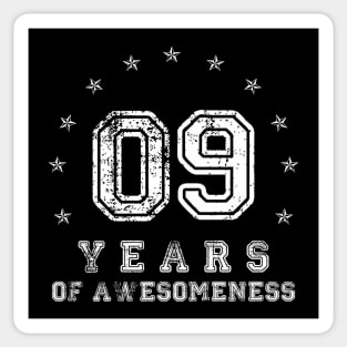 Vintage 9 years of awesomeness Sticker